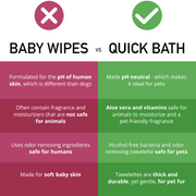 baby wipes vs quick bath